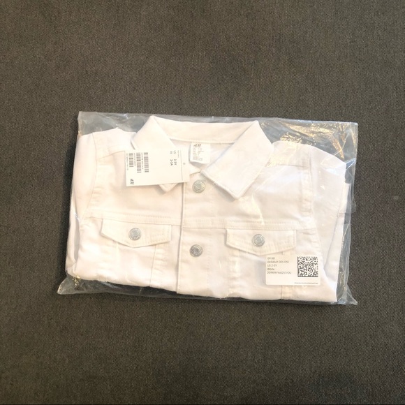H&M white denim jacket size 2-3y - Picture 4 of 5